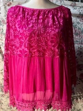 Hot Pink Lace shirt